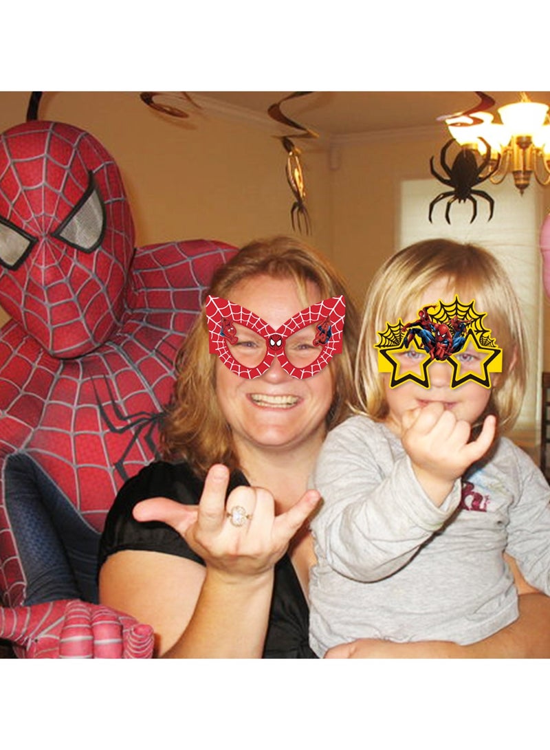 8 Packs Party Paper Glasses, Funny Spider Paper Glasses, Spider Fancy Dress Props for Fun Themed Kids Party, Favors Spider Party Supplies, Spider Themed Party Decoration - Image 4