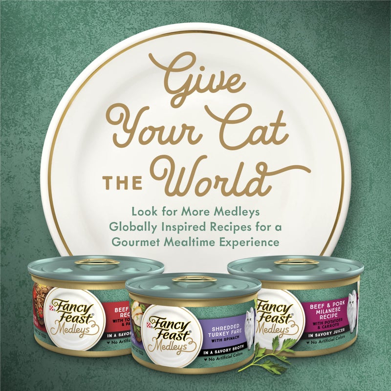 Fancy Feast Purina Fancy Feast Pate Wet Cat Food, Medleys White Meat Chicken Florentine With Cheese & Garden Greens - (Pack of 24) 3 oz. Cans - Image 5