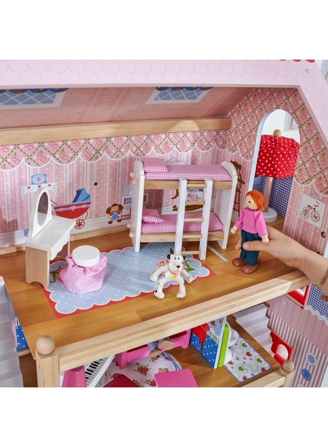 Chelsea Wooden Dollhouse with Furniture and Accessories (3 Levels) - Image 3