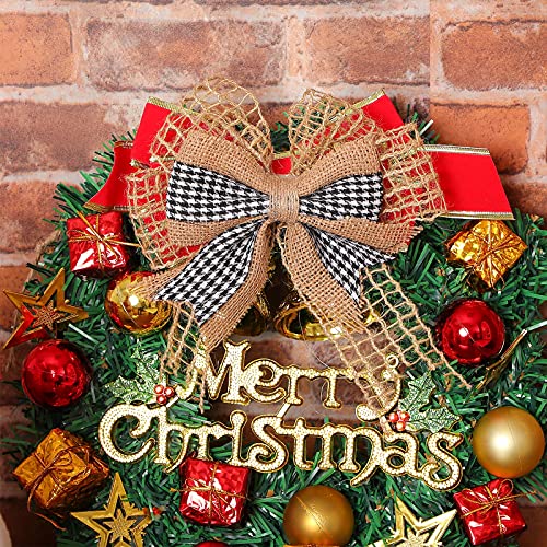 Mtlee 2 Rolls Mesh Burlap Wired Ribbon Open Weave Burlap Net Ribbon Fabric DIY Craft for Wrapping Bow Wreath Party DIY Crafts Home Decor(20 Yards x 2 Inch,5 Square Grids) - Image 2