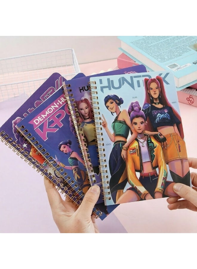 دفتر يوميات "KPop Demon Hunters™" - 80 صفحة مسطرة، مقاس 5.59 × 8.19 بوصة، منتجات "KPop Demon Hunters" المخصصة لعشاق الكيبوب والطلاب والمراهقين. - Image 2
