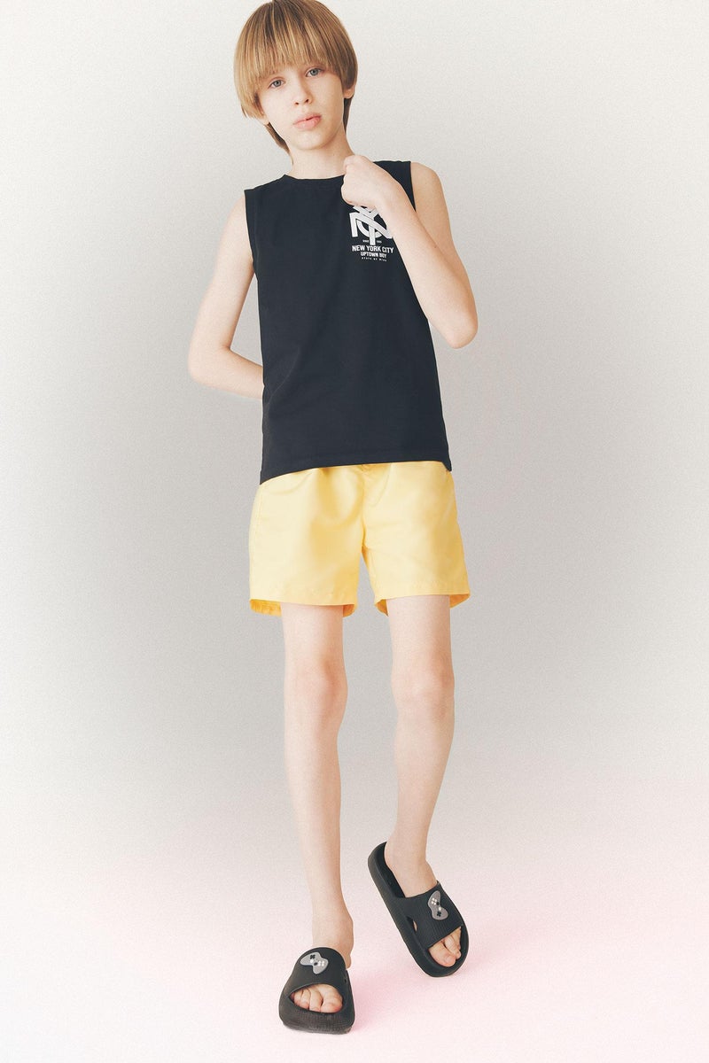 DeFacto Yellow Boy Boy Regular Fit Basic Swim Shorts Casual - Image 2