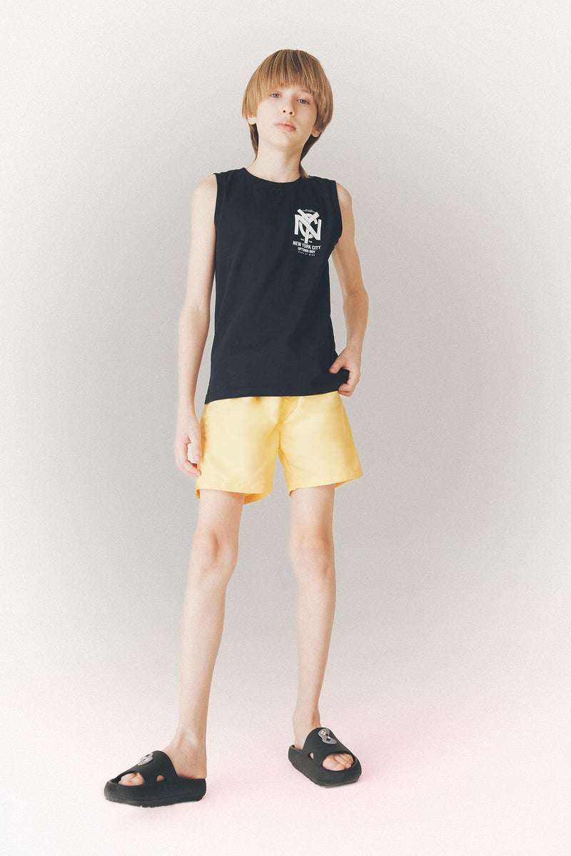 DeFacto Yellow Boy Boy Regular Fit Basic Swim Shorts Casual - Image 1