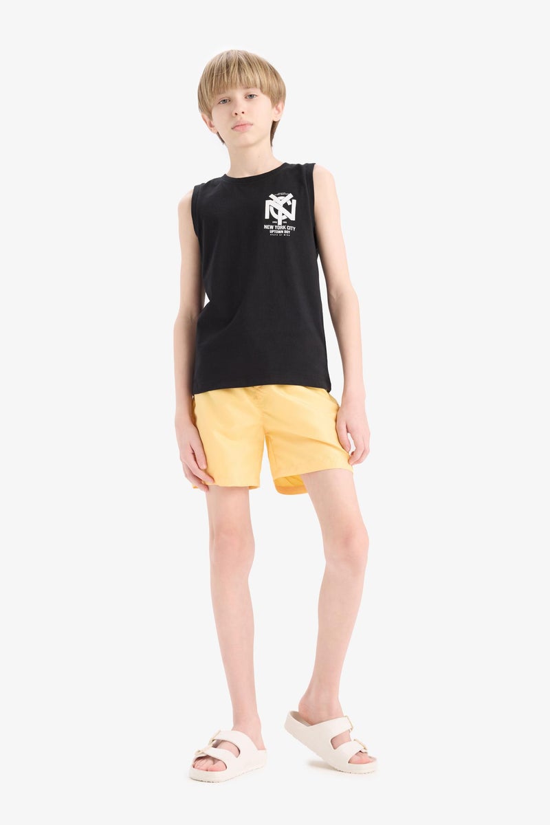 DeFacto Yellow Boy Boy Regular Fit Basic Swim Shorts Casual - Image 4