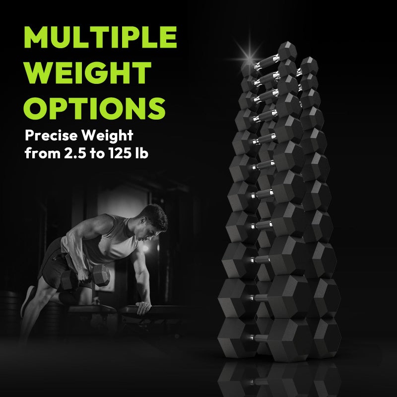 HANDBODE Hex Rubber Dumbbells, Non-Slip Handle Design for Secure & Comfortable Grip, Hand Weights for Strength Training and Home Gym/Pair of 4 LB - Image 5