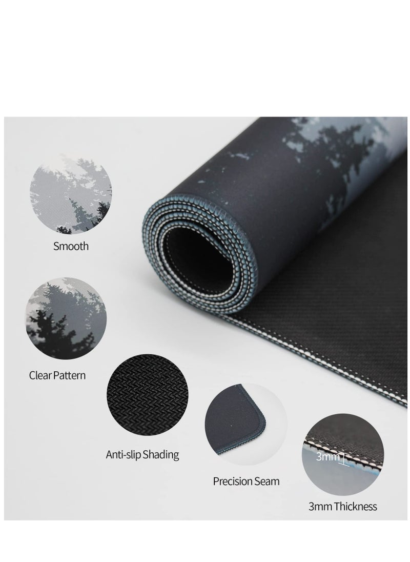 Arabest - Large Mouse Pad Extended Gaming Mouse Pad Anti-slip Rubber Base Desk Pad Desktop Pad Smooth Cloth Keyboard Mouse Pad 800 * 300 * 3mm - Image 1
