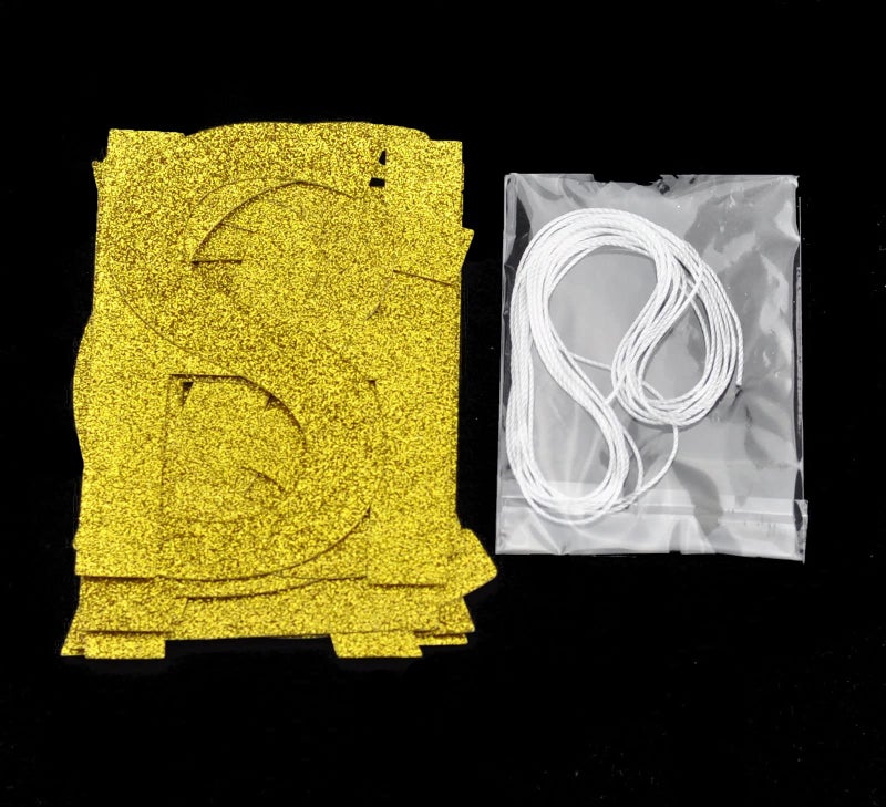Festiko®Gold Glitter 80 Years Loved Banner for 80th Birthday Decorations - Image 5