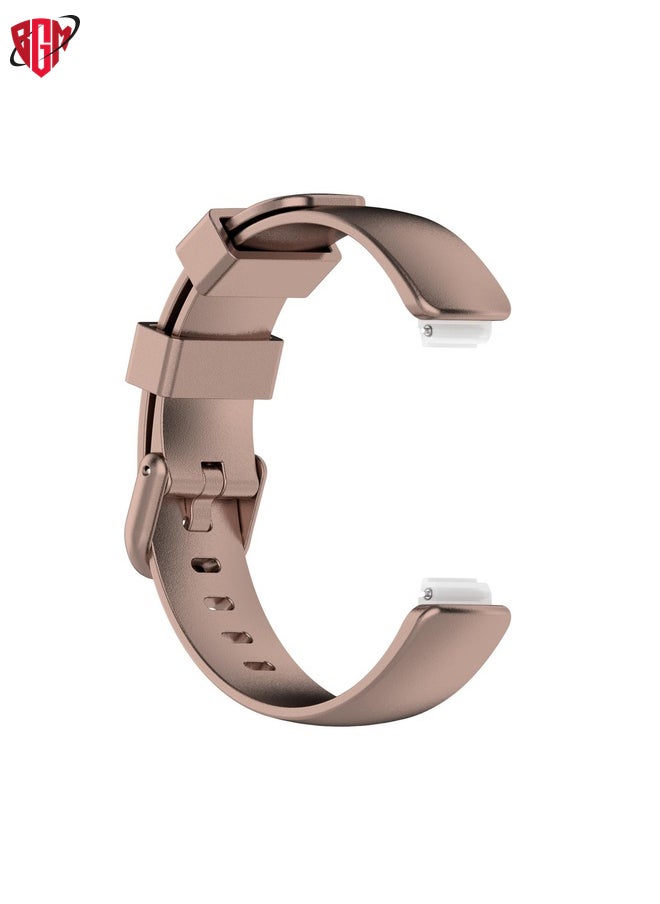 Watch Band Strap For Fitbit Inspire 2 TPE Watch Band, Size:S(Rose Gold)
