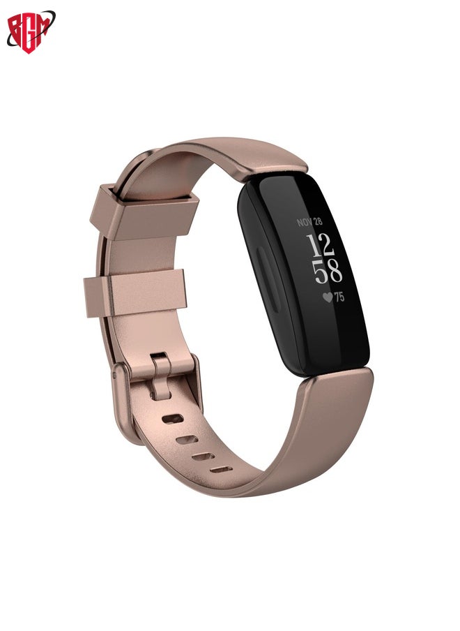 Watch Band Strap For Fitbit Inspire 2 TPE Watch Band, Size:S(Rose Gold)