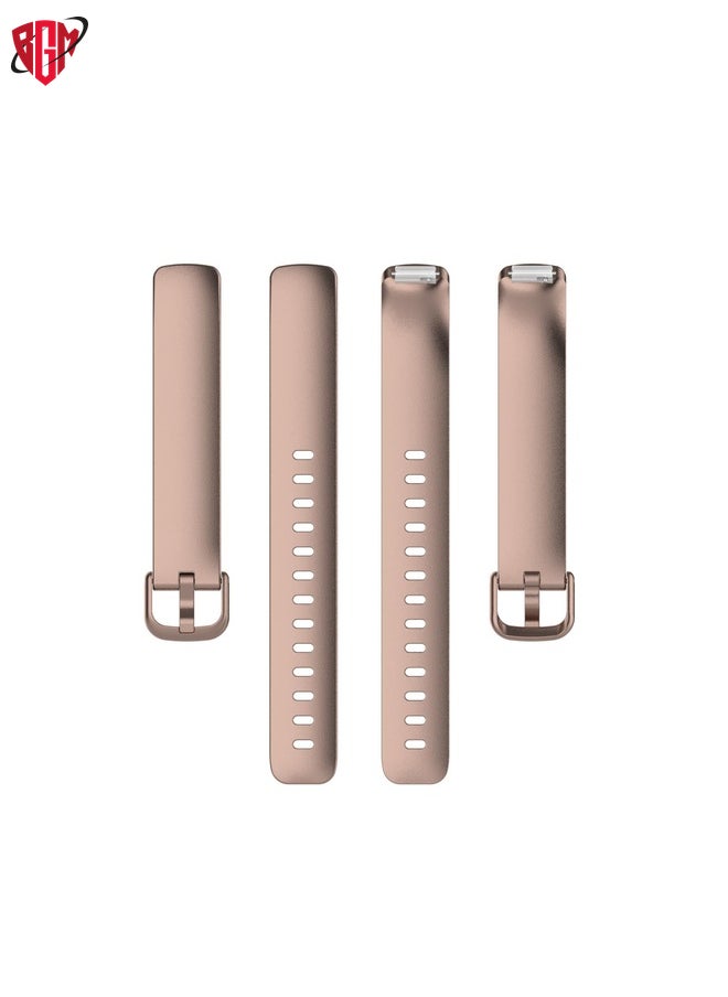 Watch Band Strap For Fitbit Inspire 2 TPE Watch Band, Size:S(Rose Gold)