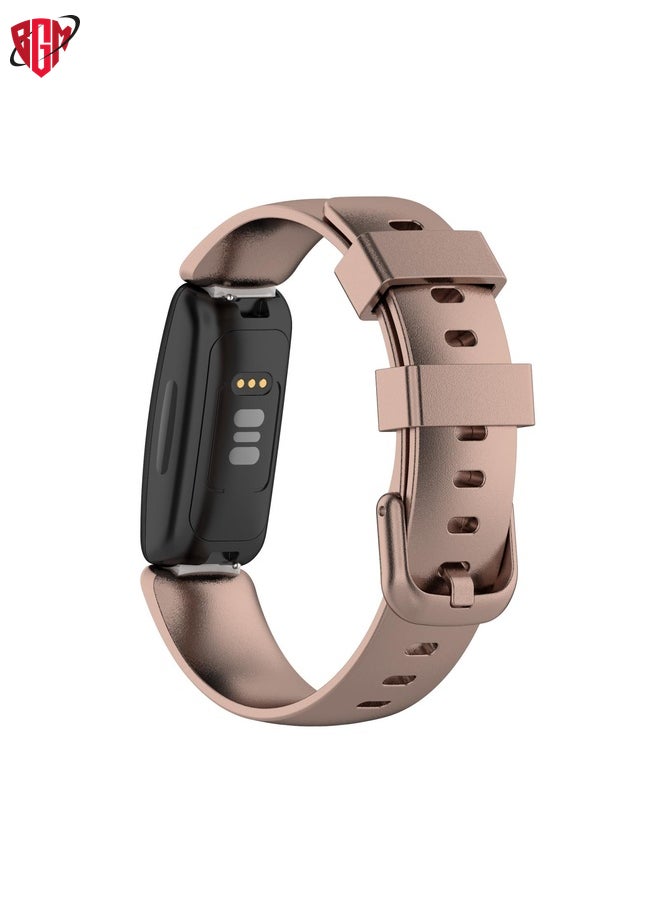 Watch Band Strap For Fitbit Inspire 2 TPE Watch Band, Size:S(Rose Gold)