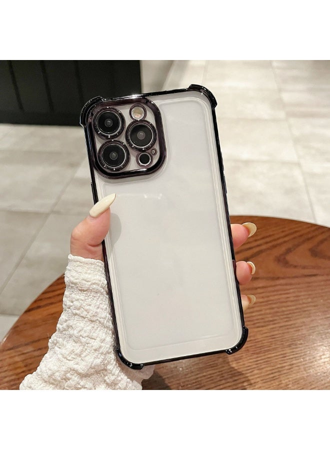 NIBEMINENT Simple Quadruple Protection Protective TPU Case Cover For iPhone 15 Plus, Black