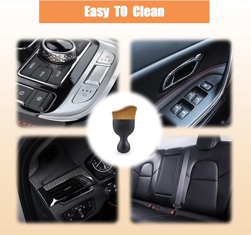 NGHEY 1 PC Car Interior Dust Brush, Auto Scratch Free Detailing Brush, Soft Car Interior Cleaning Brush Auto Accessories for Automotive Dashboard, Air Conditioner Vents, Computer (Dark Brown) - Image 5