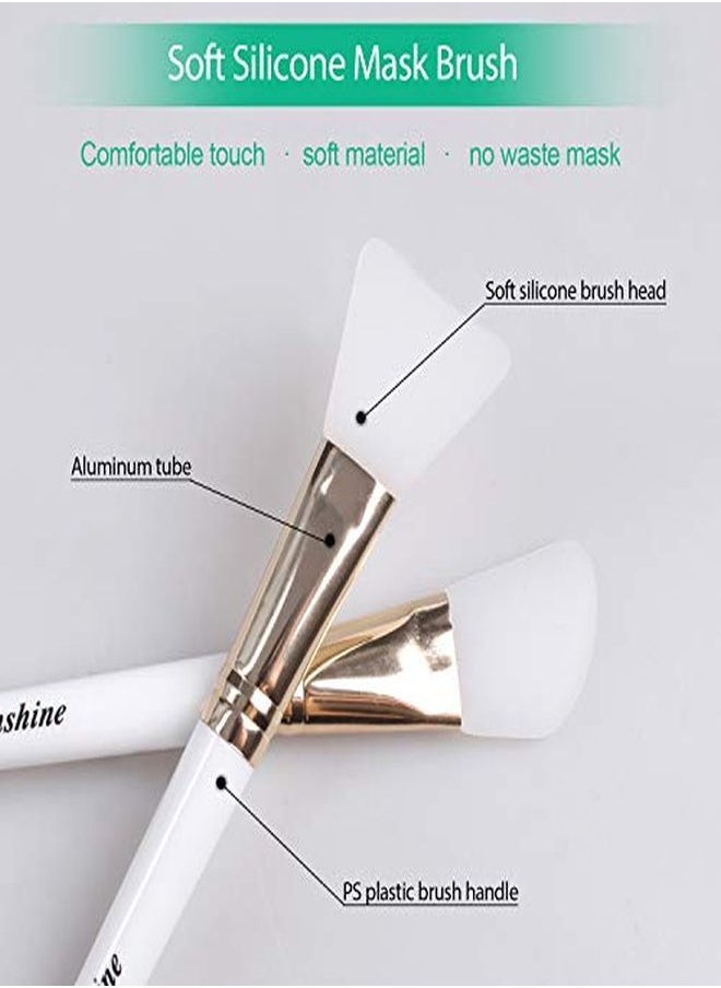 fenshine Face Mask Mixing Bowl Set, Facial Mask Mixing Tool Kit With Plastic Mask Bowl Silicone Mask Brushes Measuring Cup Stick Spatulas Facial Sponge (10Pcs)  - Image 3