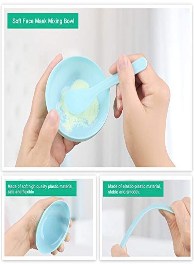 fenshine Face Mask Mixing Bowl Set, Facial Mask Mixing Tool Kit With Plastic Mask Bowl Silicone Mask Brushes Measuring Cup Stick Spatulas Facial Sponge (10Pcs)  - Image 4
