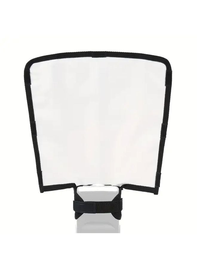 Bendable Reflector Flash Diffuser Kit With Silvery White Reflector For Speedlight Universal Mount - Image 1