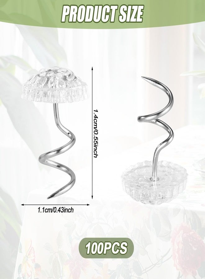 Gosknor 100 قطعة دبابيس تنجيد، دبابيس تنورة السرير دبابيس تنجيد دبابيس براغي تنجيد دبابيس أو حوامل تنورة السرير مجموعة دبابيس تنجيد الأثاث لتغطية القماش تنورة السرير - Image 2