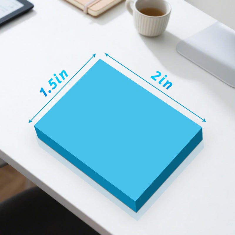 TKTB (54 Pads) Mini Sticky Notes 1.5x2 in, 9 Colors Bright Strong Adhesive Post, Suitable for School, Home, Office, Clean Removal - Image 2