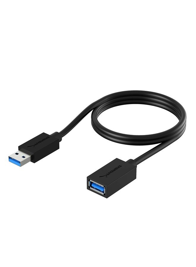SABRENT 22AWG USB 3.0 Extension Cable A Male to A Female [Black] 3 Feet (CB-3030)