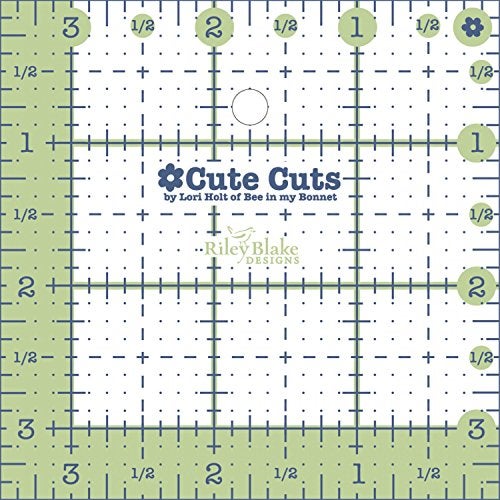 Lori Holt Riley Blake Designs - Cute Cut Ruler by Lori Holt - Square 3.5" X 3.5" - Image 1