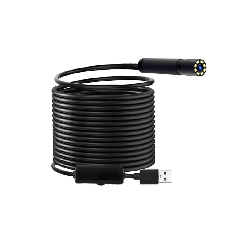 USB Endoscope: 2m Hard Wire, IP67 Waterproof, Adjustable 8 LED Lights - Durable, Easy Operation Inspection Camera for Automobile, Pipeline, Air Conditioning Inspection, Object Search & Daily Use - Image 4