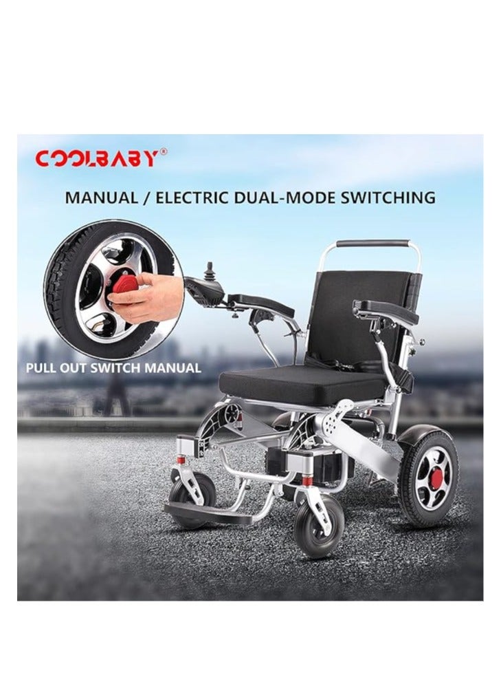 Cool Baby COOLBABY Folding Electric Wheelchair Intelligent Aluminum Alloy Four-wheel Drive Power Wheelchairs for Adults - Image 5