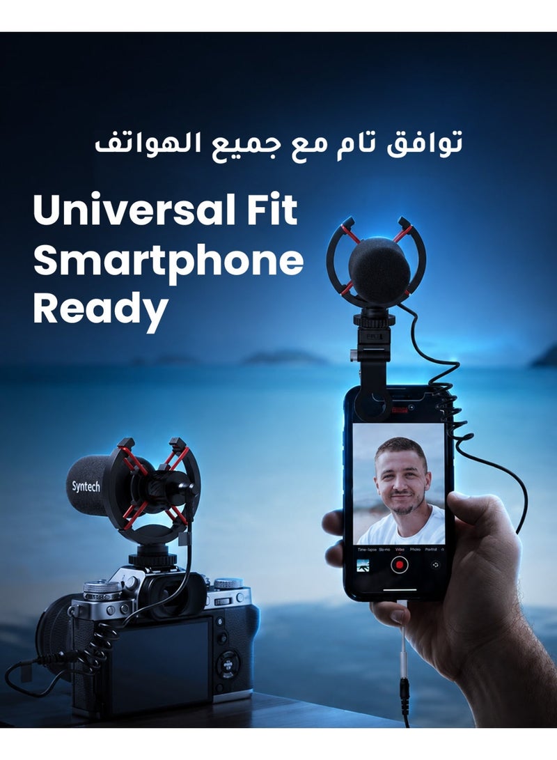 Syntech Directional Shotgun Microphone | Camera Microphone | Lightweight Microphone for cell phones, DSLRs, Camcorders and More | for Vlogging, YouTube Videos, Live Streaming, Filmmaking, Interviews and More. - Image 4