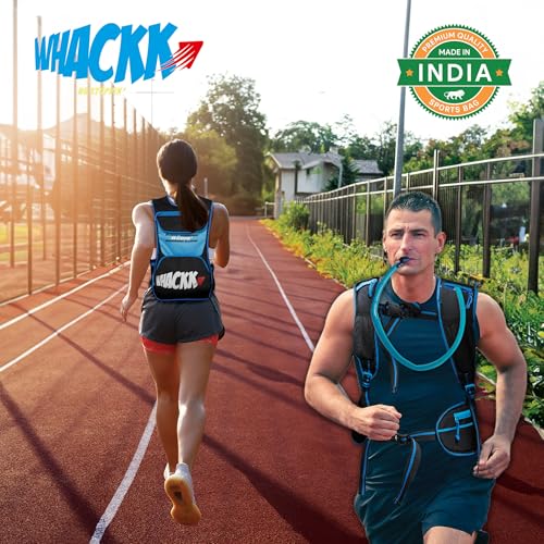 Whackk Whizz Running Bag |Unisex Camping & Hiking | Hydration Pouch Compartment w. Connecting Water ducts Pockets |Exercise & Fitness|Motorcycle Trekking Outdoor (Blue Black) - Image 4