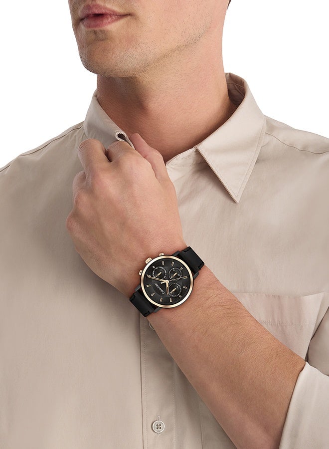 CALVIN KLEIN ROUND ANALOG MEN'S BLACK CASE WATCH - 25200499 - Image 4