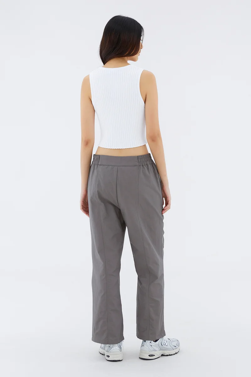 The Editor's Market Julby Ruched Straight Pants