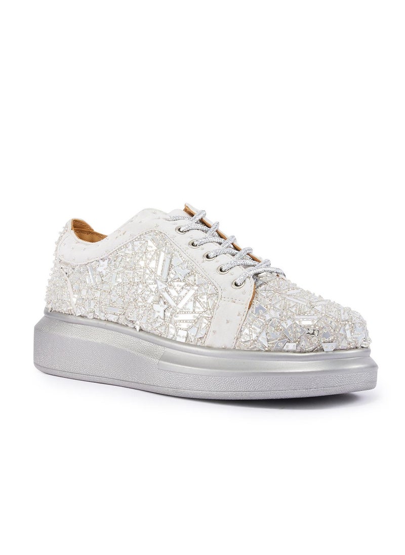 Anaar Anaar Laila Classic Sneakers, Womens Festive, Special Occasion and Partywear Premium Shoes  - Image 1