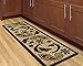 Ottomanson Siesta Kitchen Collection Non-Slip Rubberback Rooster Design 2x5 Kitchen Runner Rug, 20" x 59", Beige/Red - Image 2