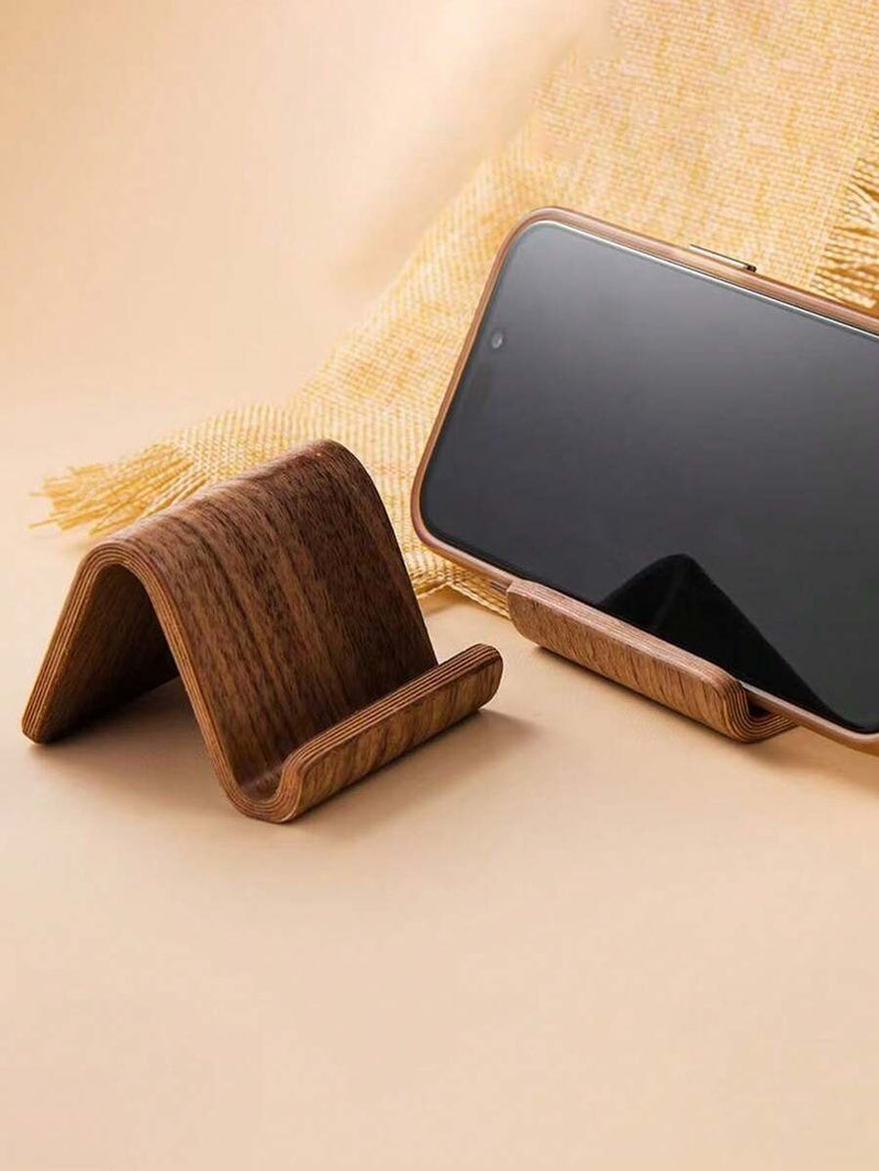 Shein Vintage Wooden Phone Holder - Unique Design for Desk, Dining Table, or Study Room - Image 1