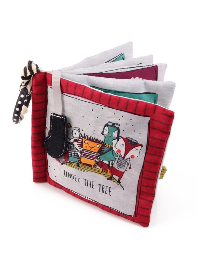 Special For Baby Animal Tail Cloth Book Insect Animal Three-dimensional Cloth Book Touch Ring Paper BBER Washable-Color:TL Cloth Book Red Fox  - Image 1