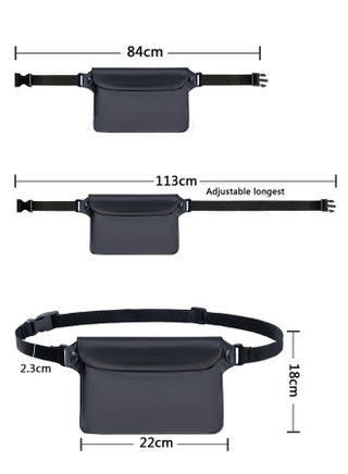 2 Pack Waterproof Pouch, Screen Touch Sensitive Waterproof Dry Bag with Adjustable Waist Strap Fanny Pack for Beach, Boating, Swimming, Kayaking and Outdoor Water Sports - view 2