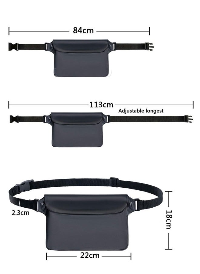 وهاواي 2 Pack Waterproof Pouch, Screen Touch Sensitive Waterproof Dry Bag with Adjustable Waist Strap Fanny Pack for Beach, Boating, Swimming, Kayaking and Outdoor Water Sports  - Image 2