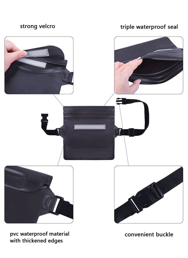 وهاواي 2 Pack Waterproof Pouch, Screen Touch Sensitive Waterproof Dry Bag with Adjustable Waist Strap Fanny Pack for Beach, Boating, Swimming, Kayaking and Outdoor Water Sports  - Image 3