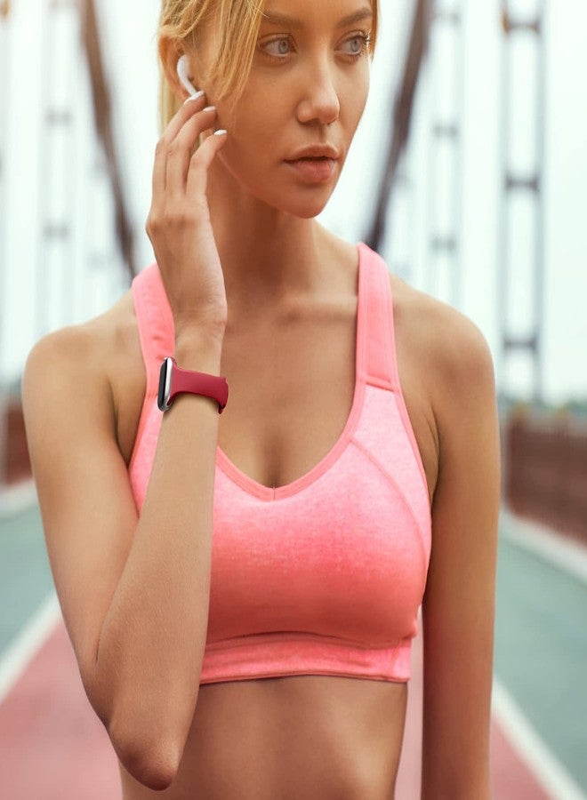 Lerobo Slim Bands Compatible with Apple Watch Bands for women 38mm 41mm 42mm 40mm,12 Pack Soft Silicone Sport Strap Thin Wristband for iWatch Band Series 11/10/9/8/7/SE/6/5/4/3/2/1/Ultra/Urtra 3 2 - Image 5