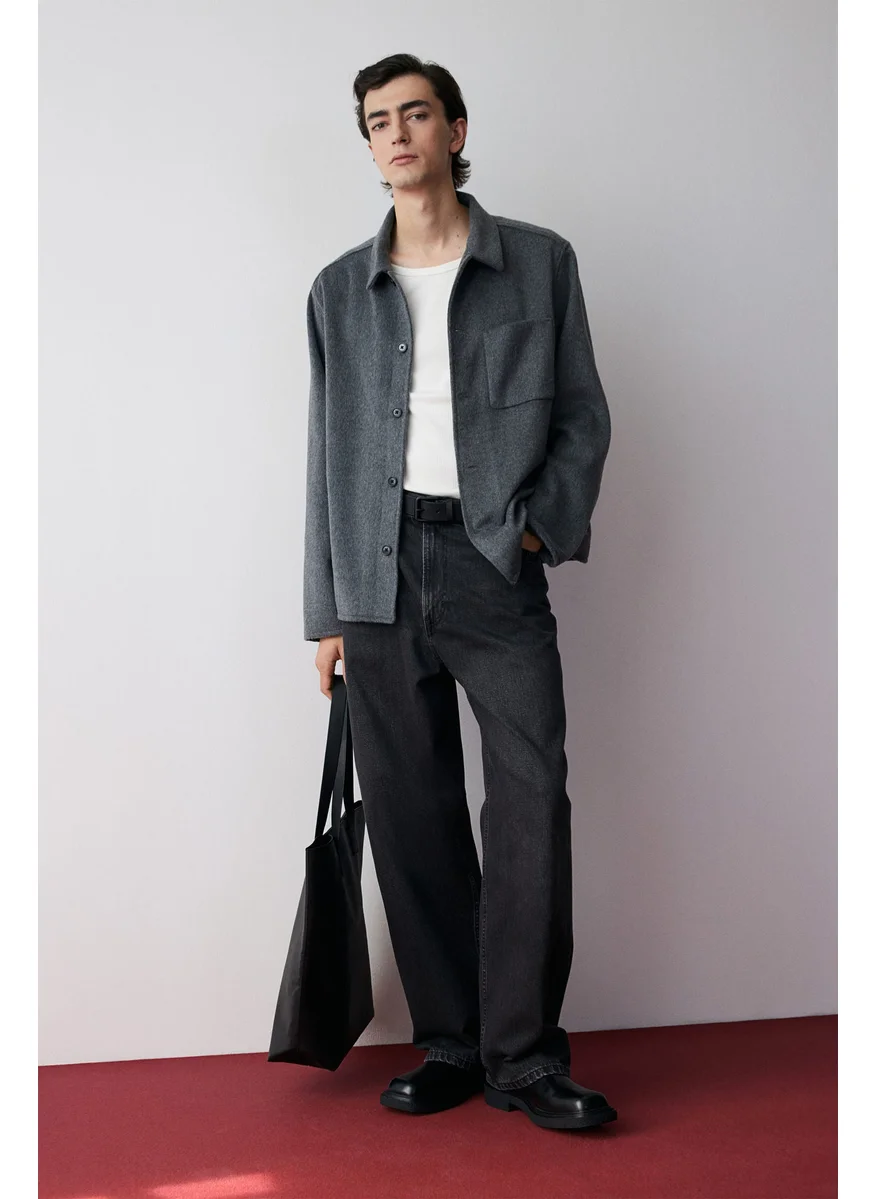 H&M Regular Fit Brushed Overshirt