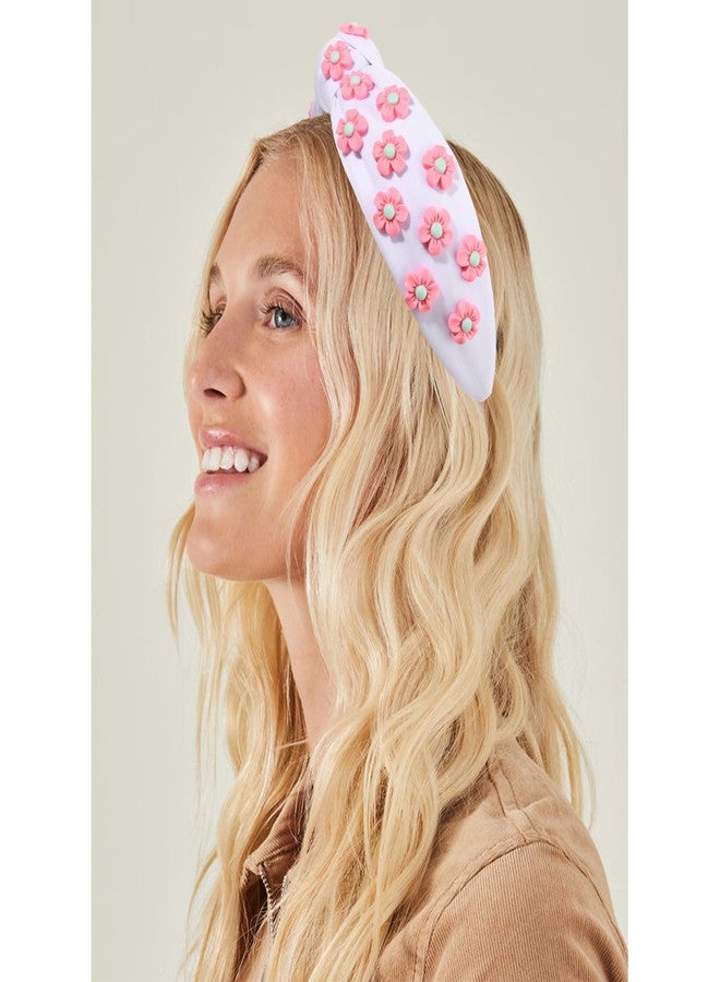 PHALIN Flower Headbands for Women Spring Summer Headbands Tropical Pink Floral Knotted Headband Summer Beach Hair Accessories Vacation Headwear Gifts (Flower) - Image 2