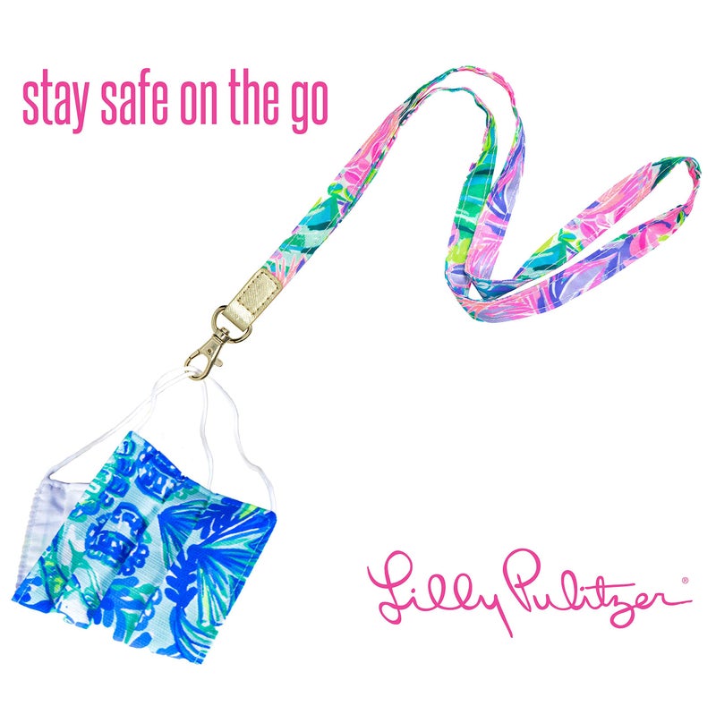 Lilly Pulitzer Cute Lanyard for ID Badges and Keys, Womens Lanyard Keychain, Colorful Lanyard with Metal Hook, It Was All A Dream - Image 3