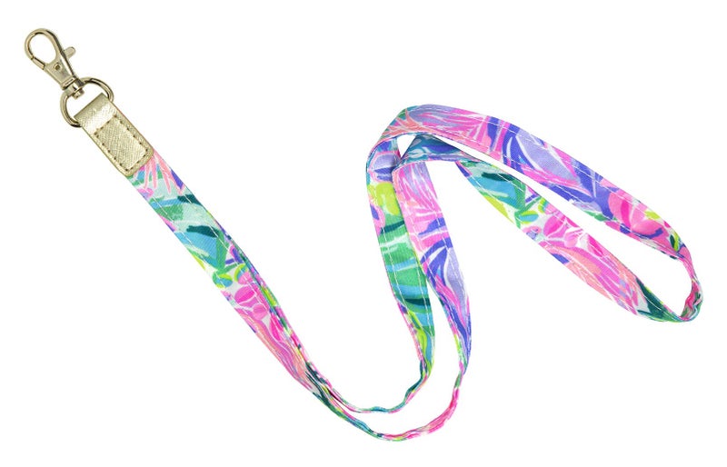 Lilly Pulitzer Cute Lanyard for ID Badges and Keys, Womens Lanyard Keychain, Colorful Lanyard with Metal Hook, It Was All A Dream - Image 1