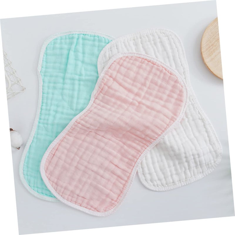 5 Pack Washable Burp Cloths Soft Breathable Shoulder Pads For Newborn Baby - Image 5