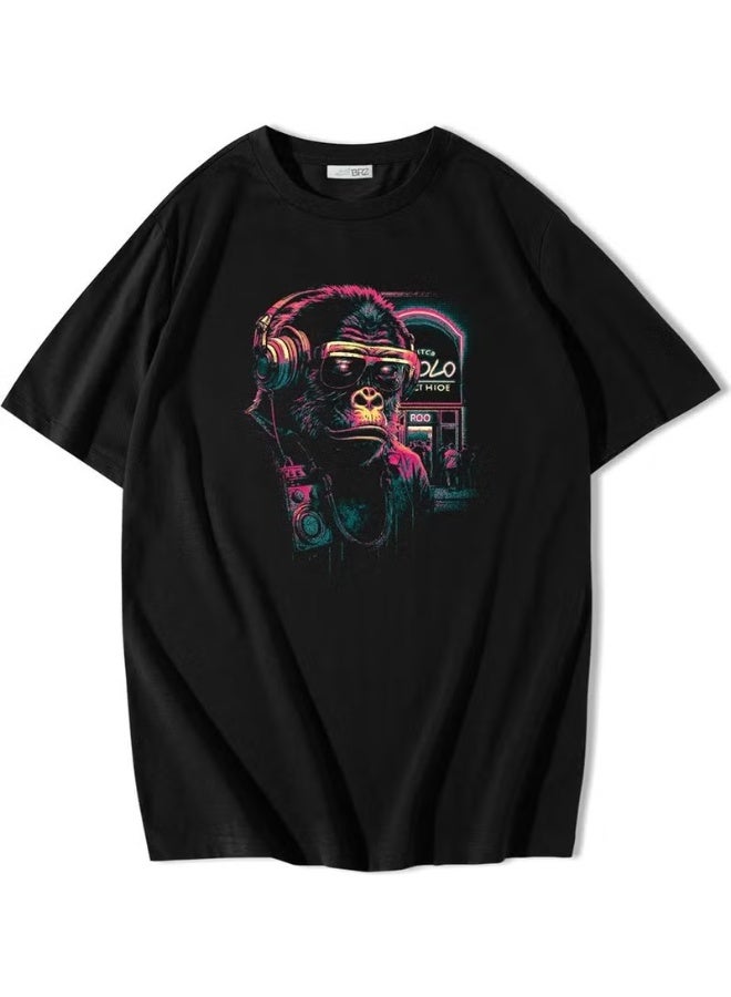 BRZ Collection Oversize Neon Gorilla T-Shirt - Image 3