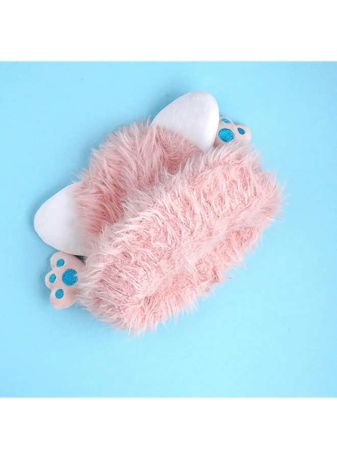 LITTLE SURPRISE BOX Pink Furry Monster 3D Style Winter Cap/Beanie For Kids