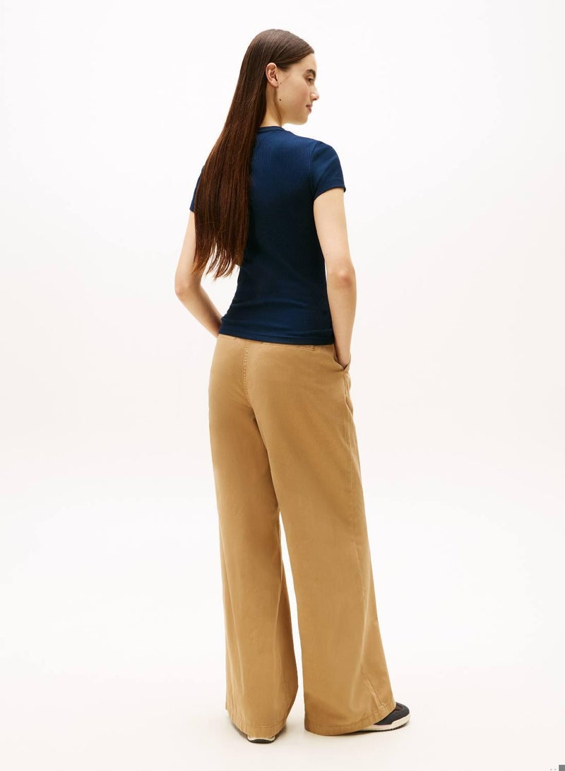 TOMMY JEANS Essential Logo Ribbed T-Shirt - Image 2