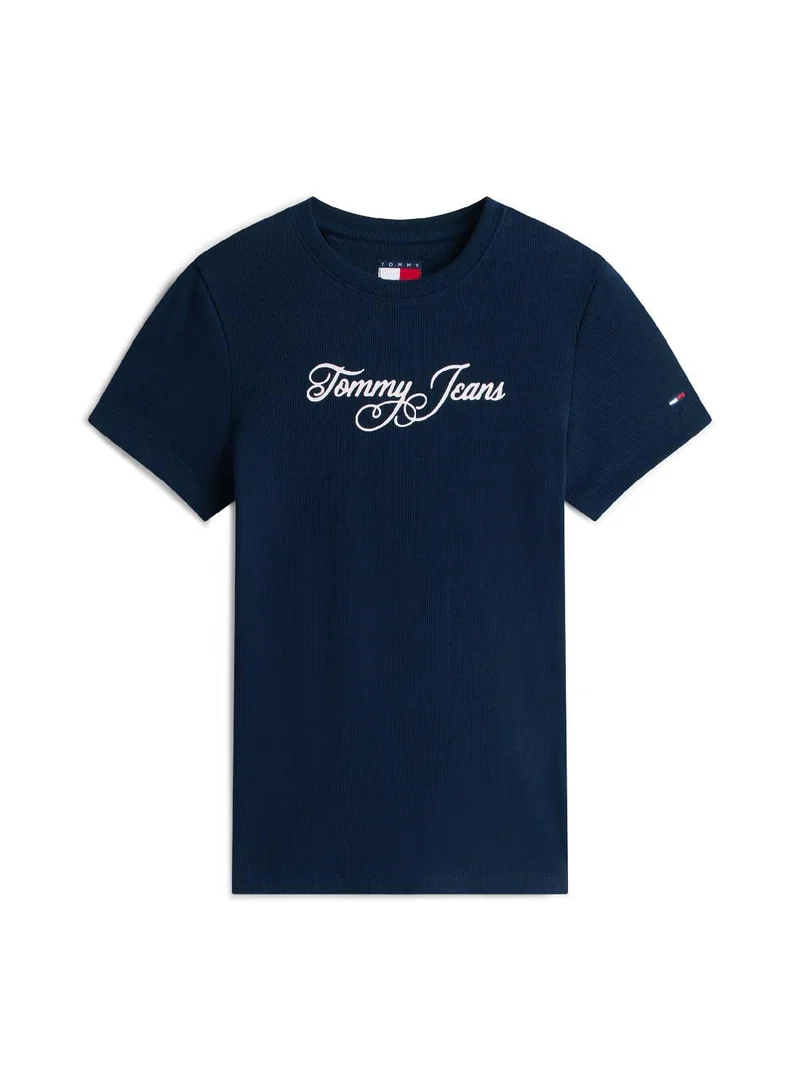 TOMMY JEANS Essential Logo Ribbed T-Shirt