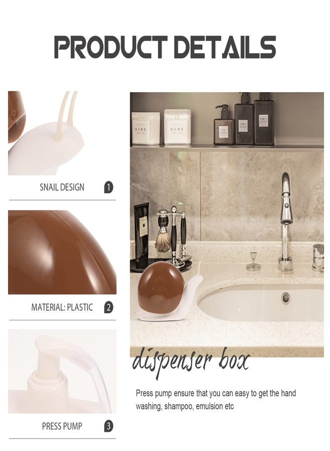 TOPBATHY Snail Pressure Hand Soap Dispenser Pump Bottle for Bathroom Kitchen Countertop Foaming Hand Soap Container 4.33 X 6.88 X 2.75 Inches - Image 4