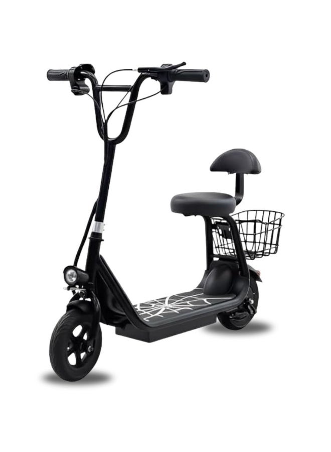 Modern Urban Kids Scooter - 250W Matte Black Seated Design - Image 1