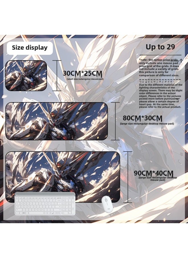 Generic Mouse Pad Oversized Gundam Computer Keyboard Pad Cartoon Game Mouse Pad Boys E-sports Computer Thickened Desk Pad-Color:900*400*4mm-Pattern:Up To 29  - Image 1